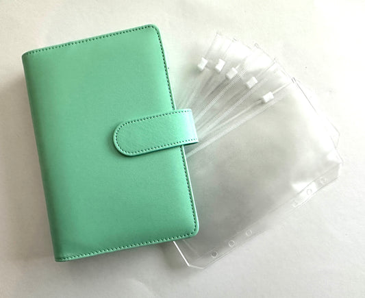A6 BINDER - LILAC or MINT GREEN with 5 Cash Envelopes