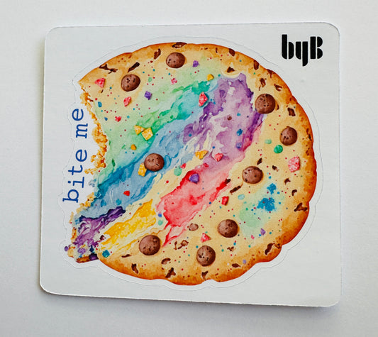 BITE ME Die Cut Sticker