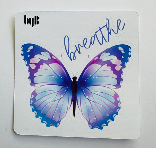 BREATHE Die Cut Sticker