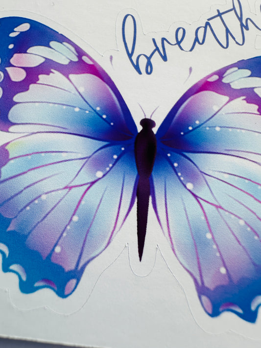 BREATHE Die Cut Sticker