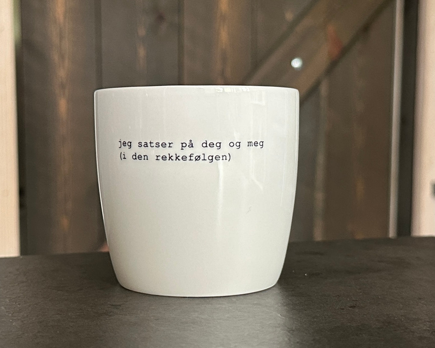 sögne kopp: jeg satser på deg og meg (i den rekkefølgen)