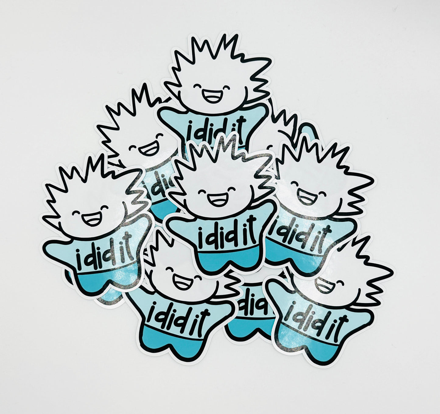 Park of 12 TUSSE I DID IT die cut stickers