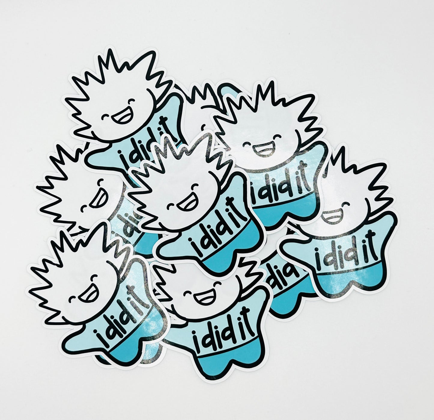 Park of 12 TUSSE I DID IT die cut stickers