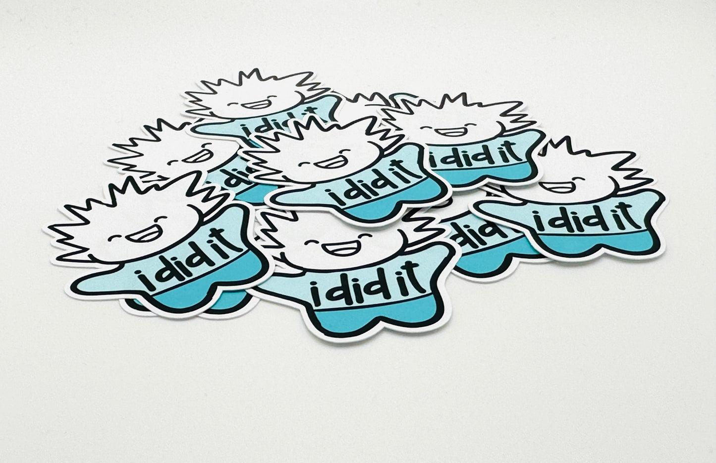 Park of 12 TUSSE I DID IT die cut stickers
