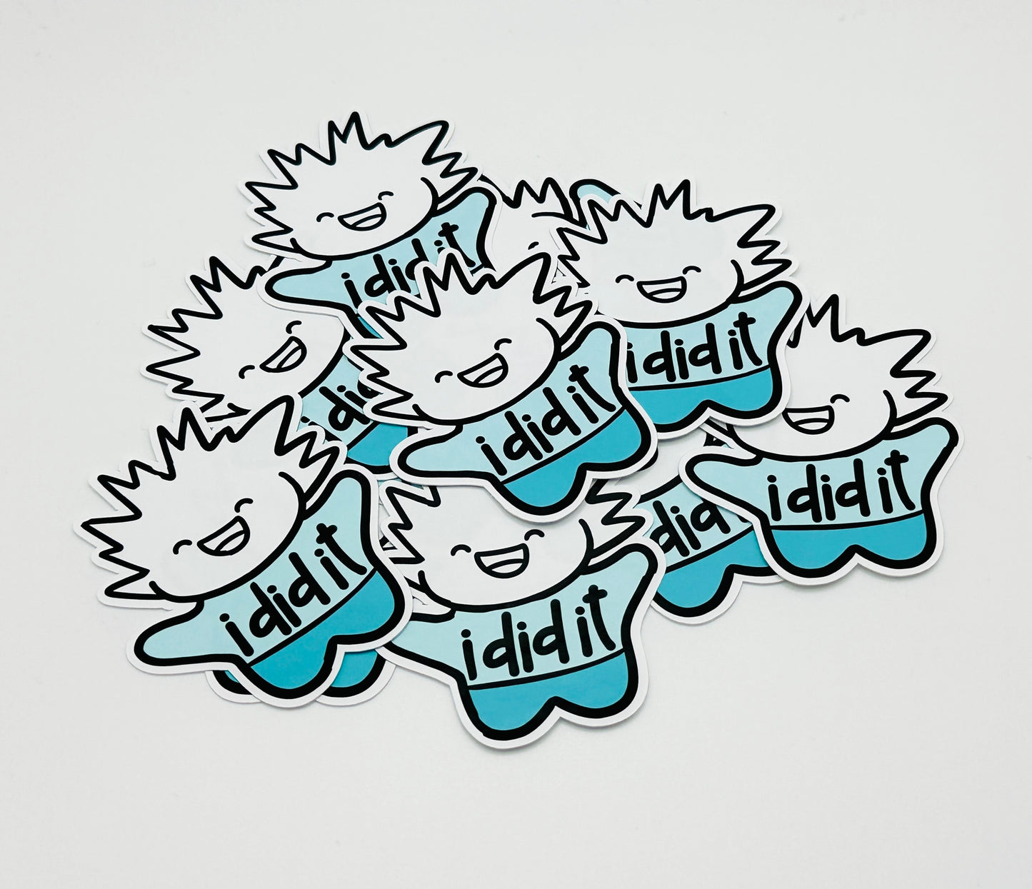 Park of 12 TUSSE I DID IT die cut stickers