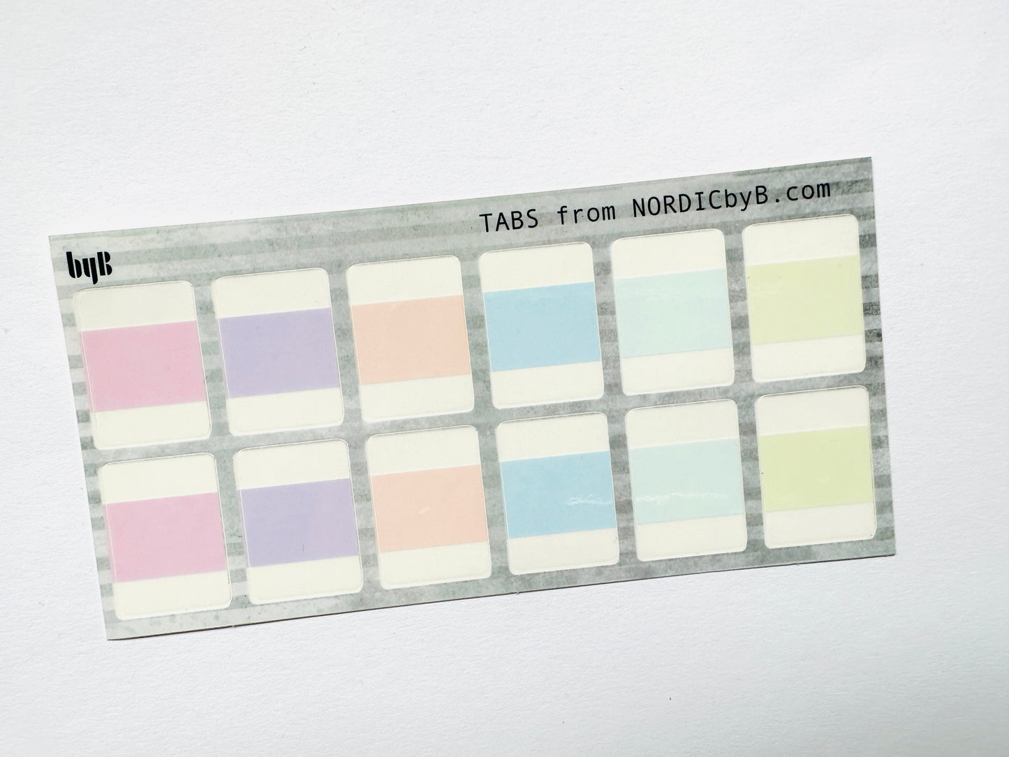 TABS til planner, bøker etc i duse pastellfarger