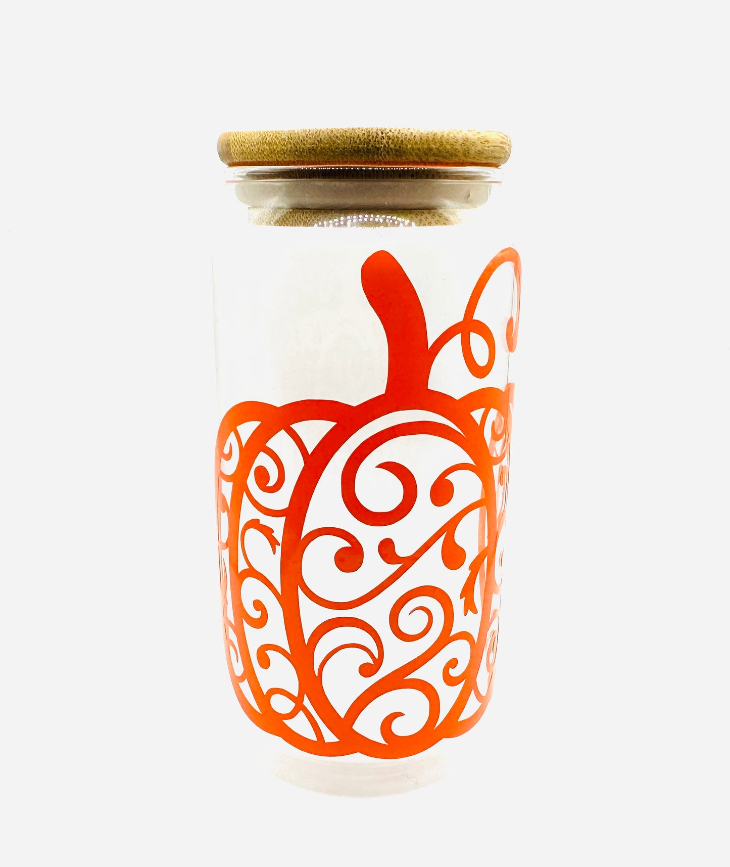 PUMPKIN DECOR ICED COFFEE GLASS