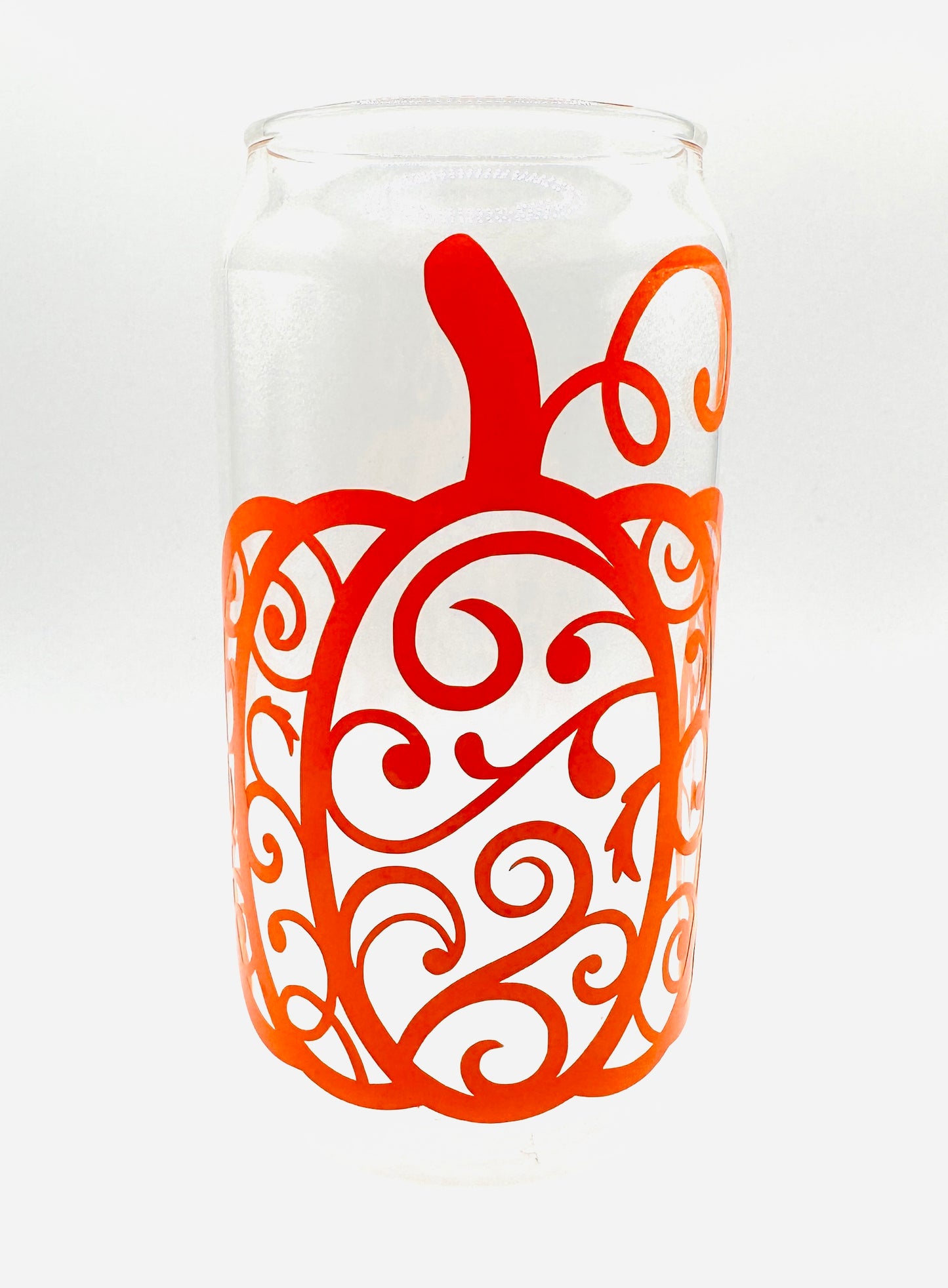 PUMPKIN DECOR ICED COFFEE GLASS