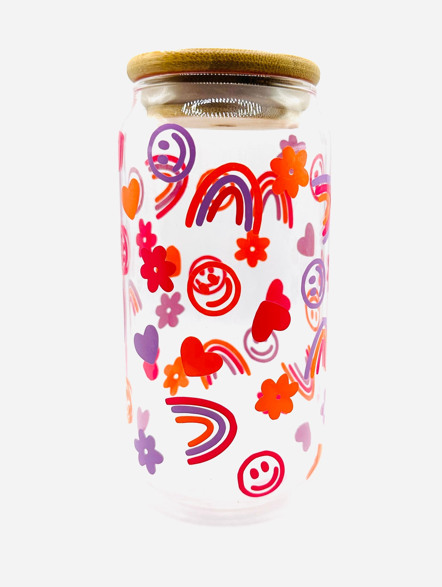 COLORFUL DECOR ICED COFFEE GLASS