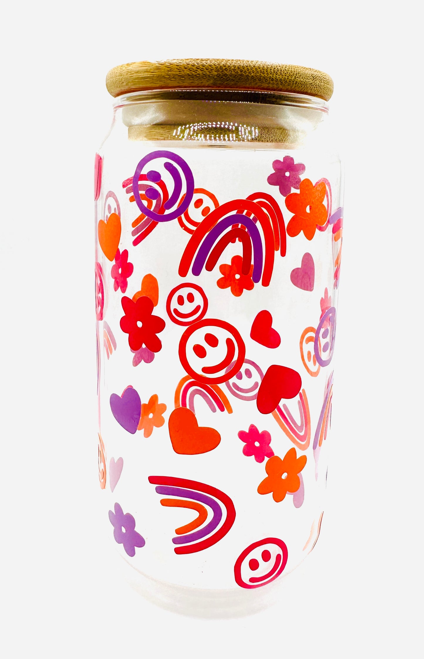 COLORFUL DECOR ICED COFFEE GLASS