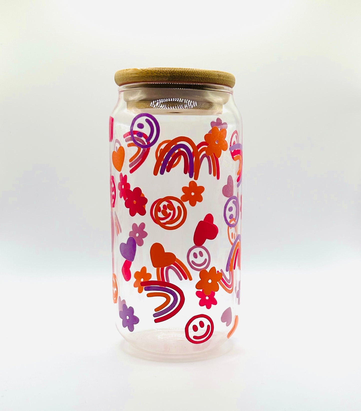 COLORFUL DECOR ICED COFFEE GLASS