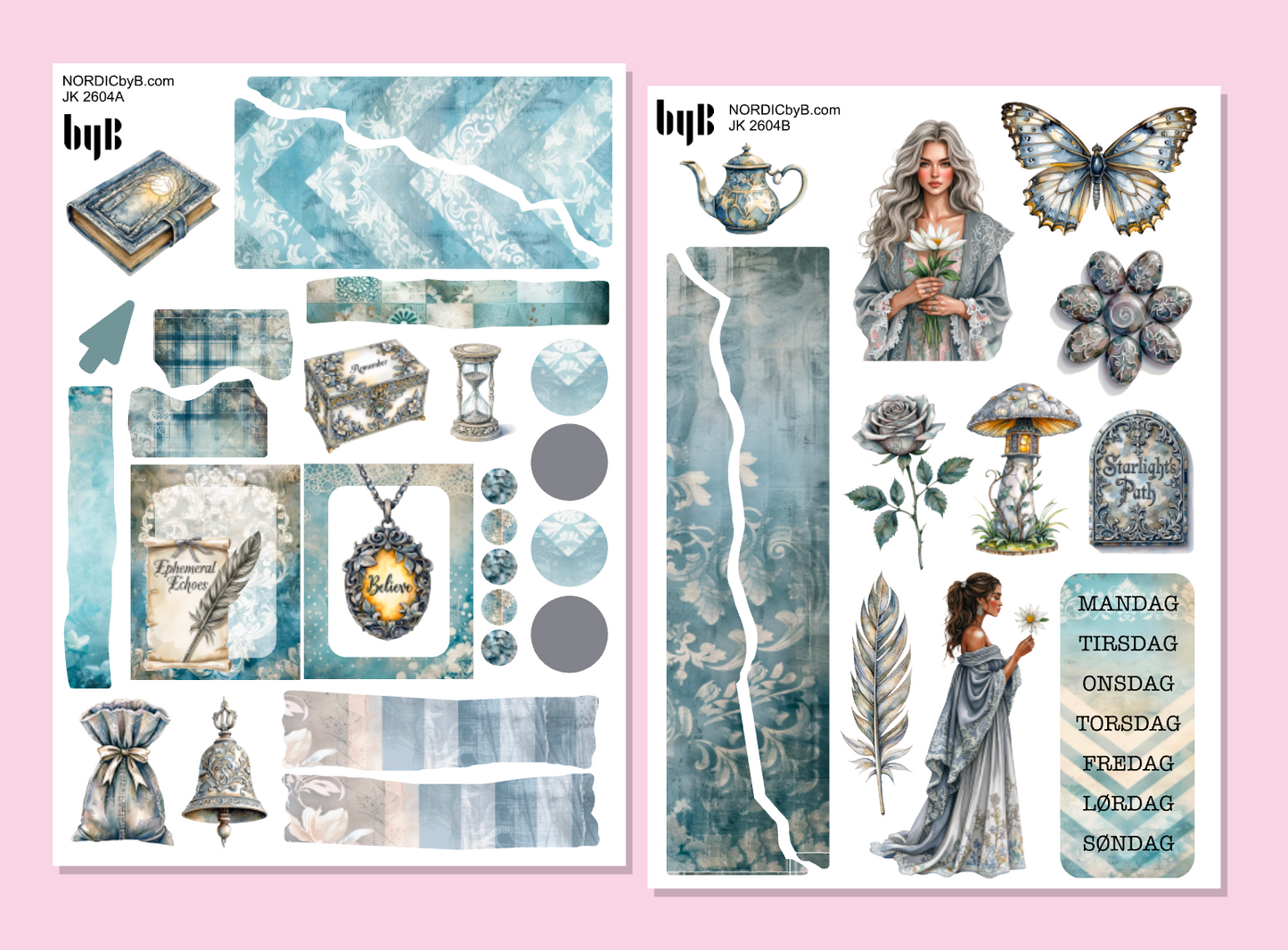 2604 FairyTale Journaling Kit - 2 ark