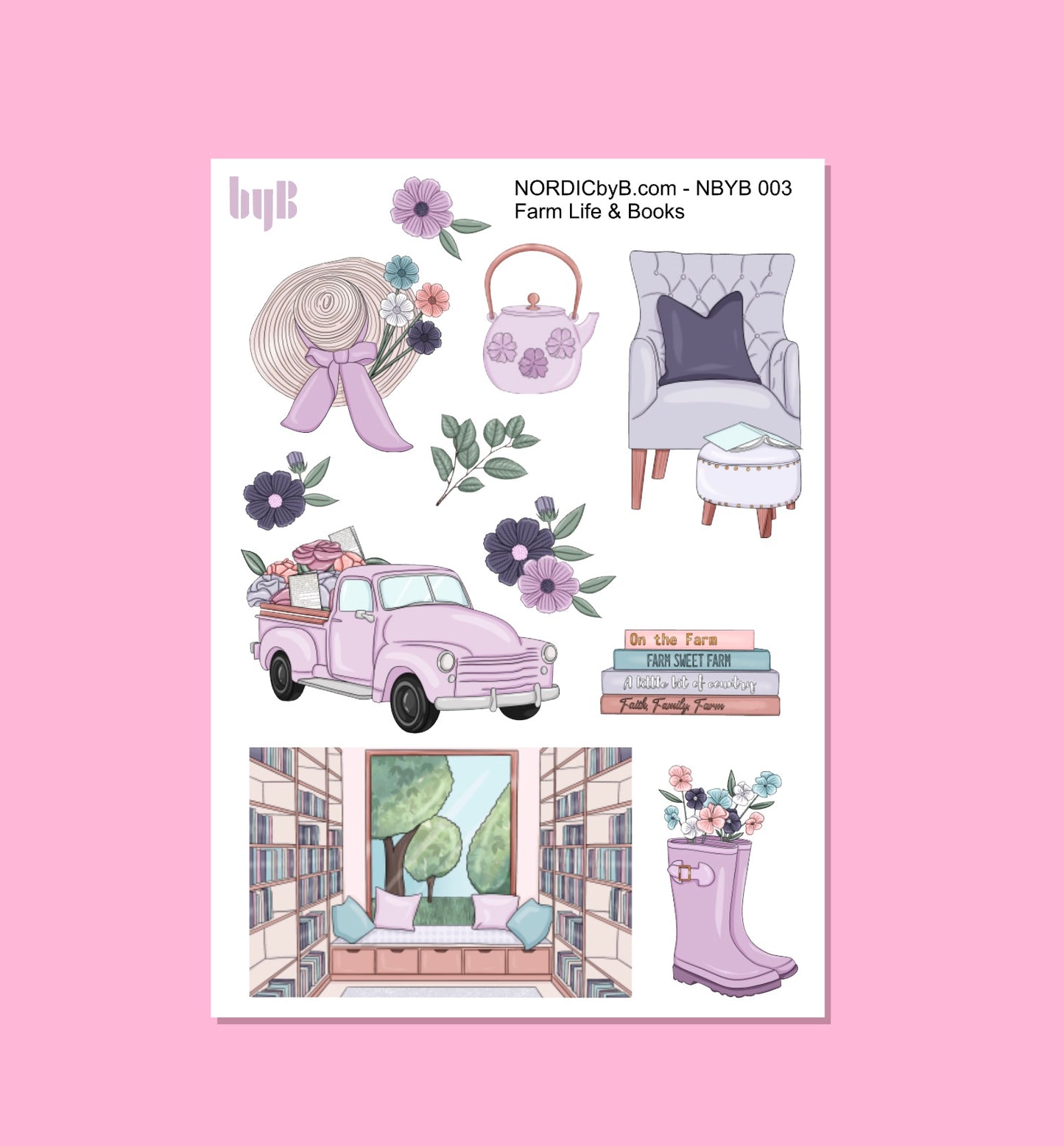 FARM LIFE & BOOKS 3 - Sticker Sheet