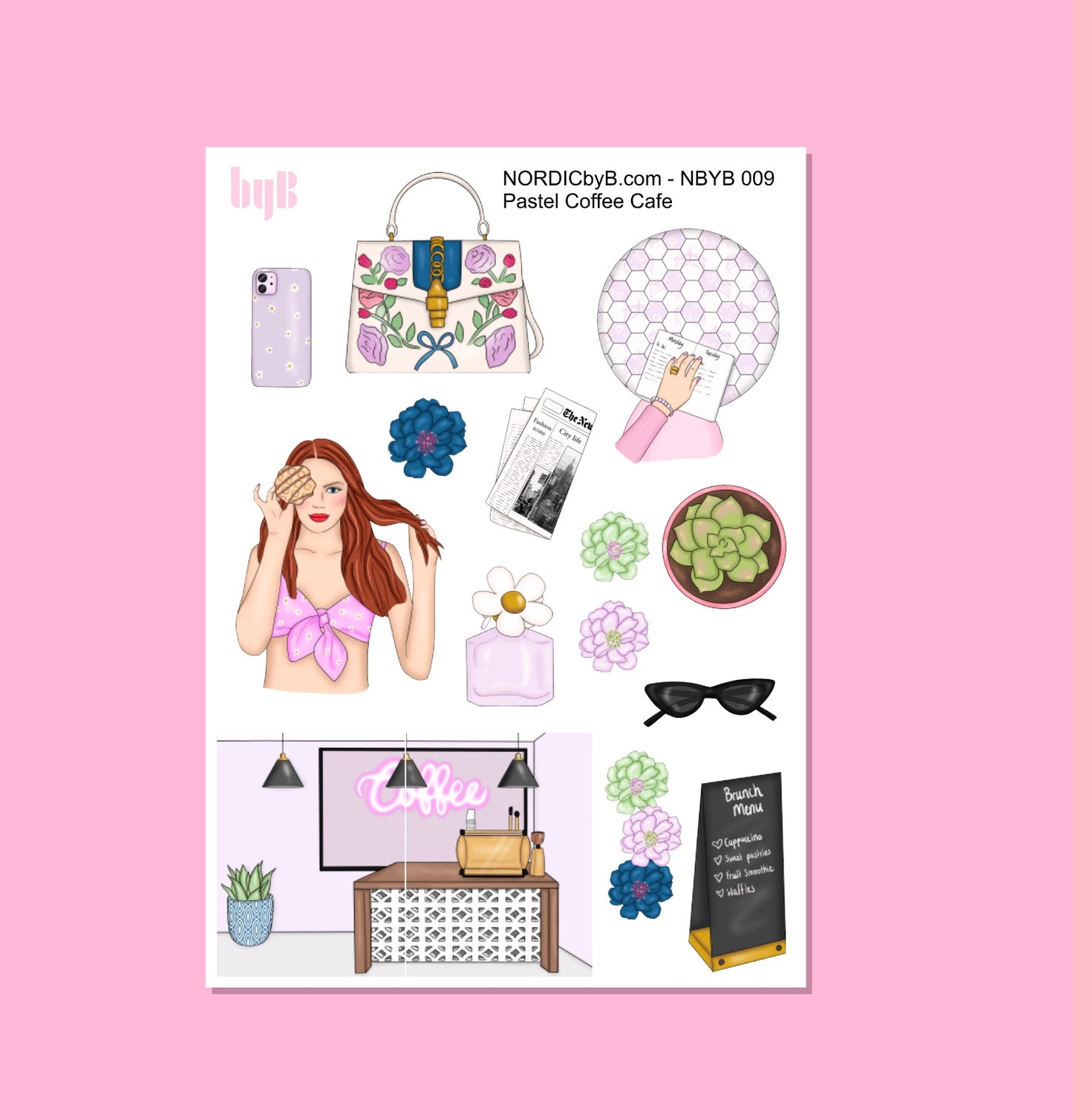 SUMMER CAFE - Sticker Sheet
