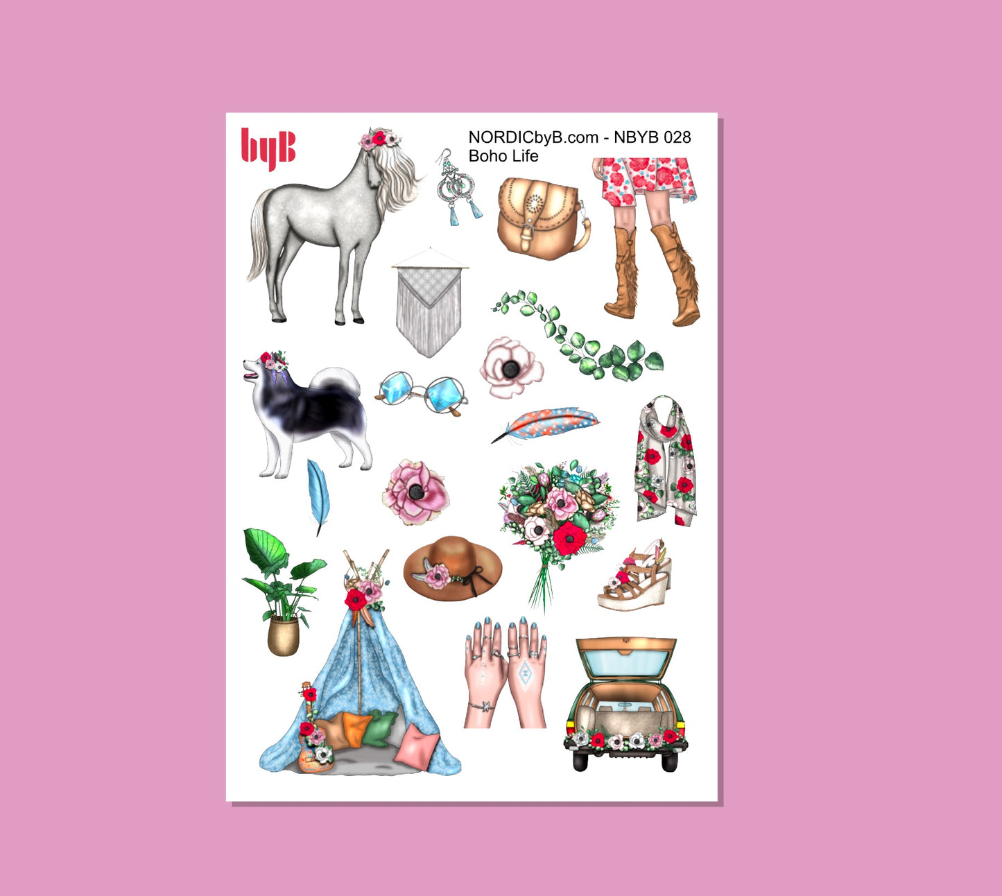 Boho Life Sticker Sheet