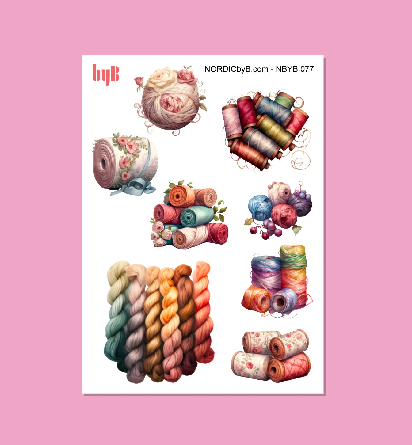 Thread and Yarn Sticker Sheet