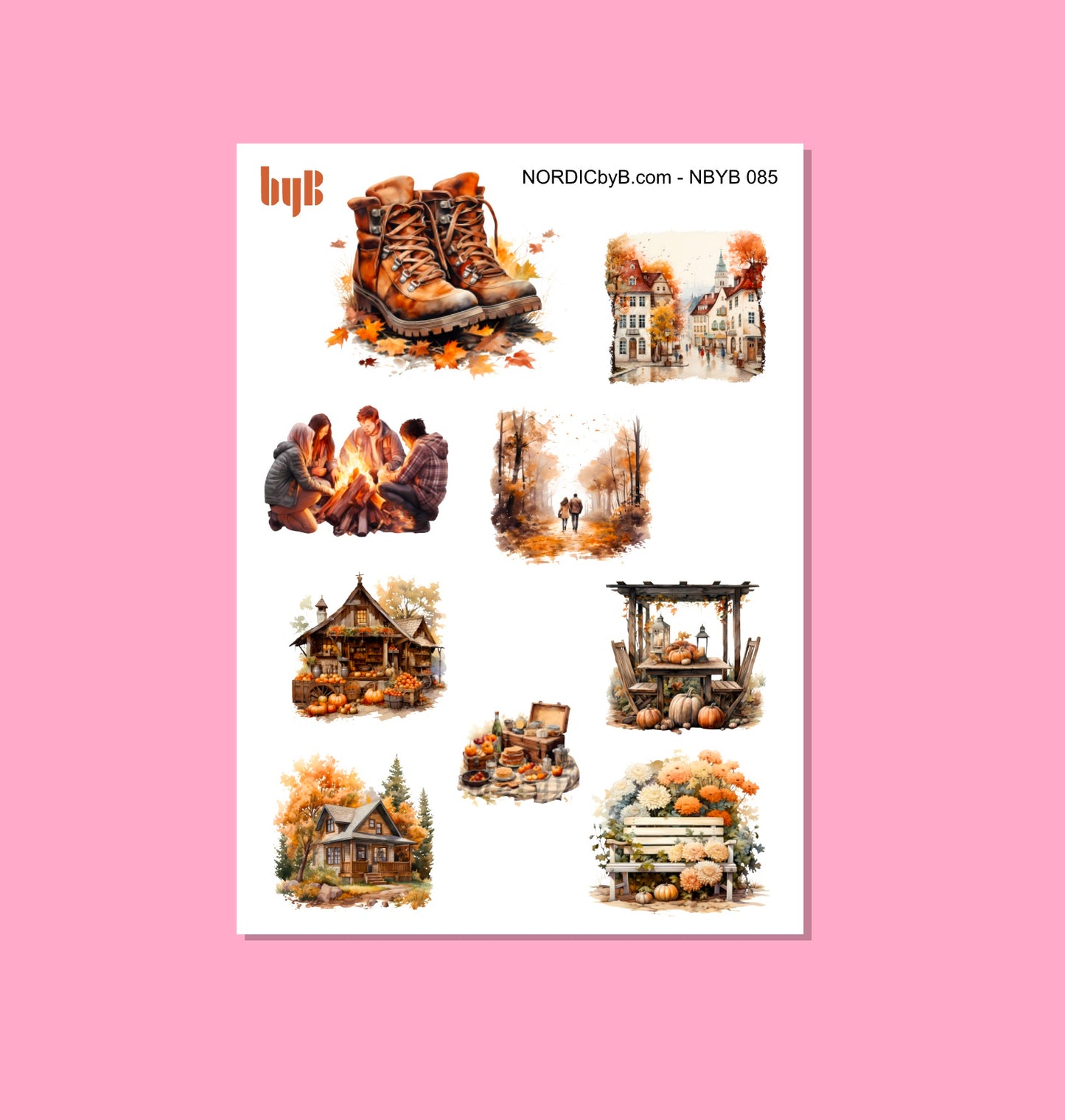 Cozy Autumn Outdoor Sticker Sheet