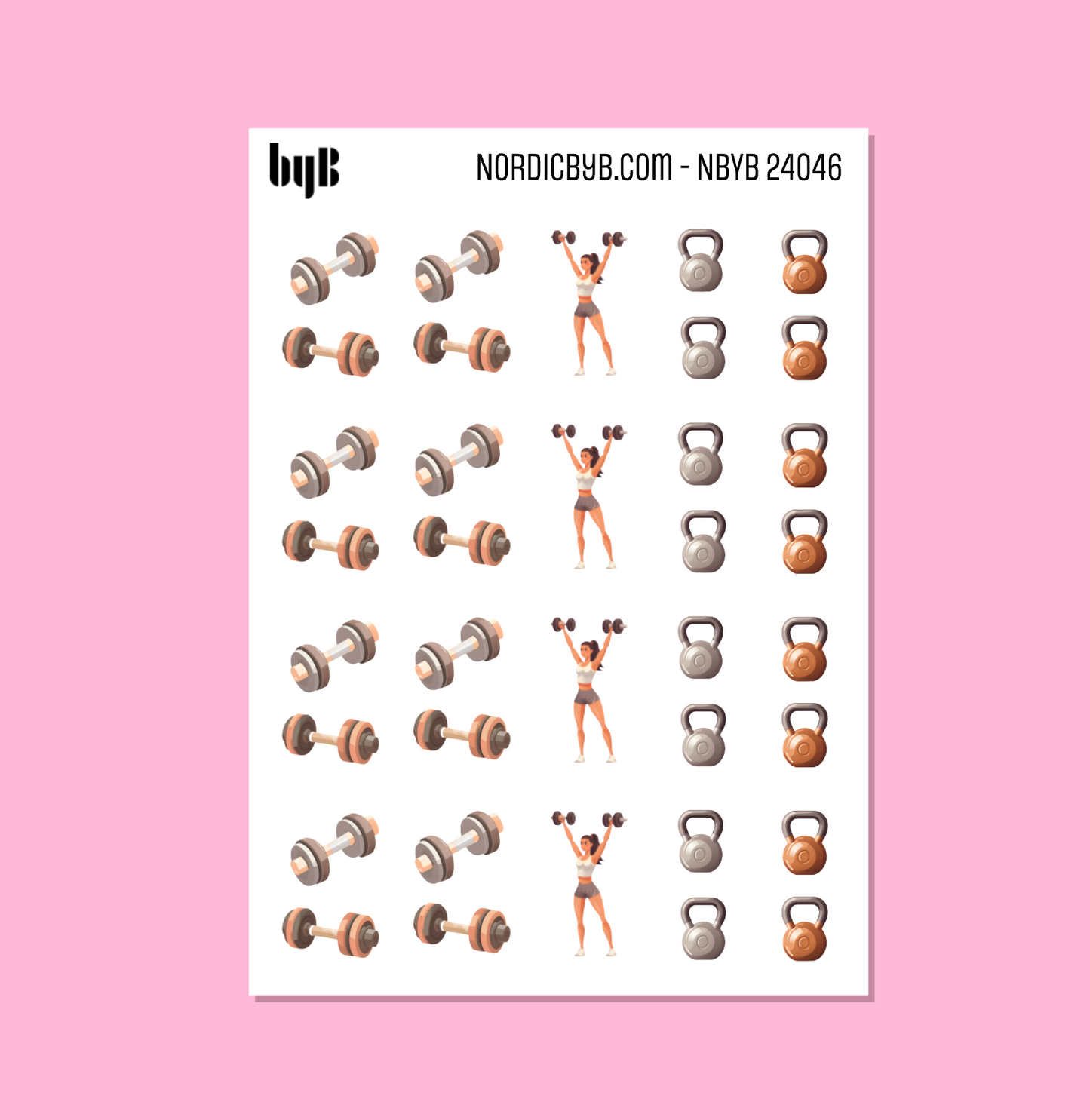 Weightlifting Sticker Sheet