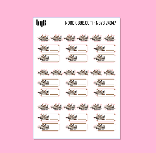 Running Shoes and Tracker Sticker Sheet