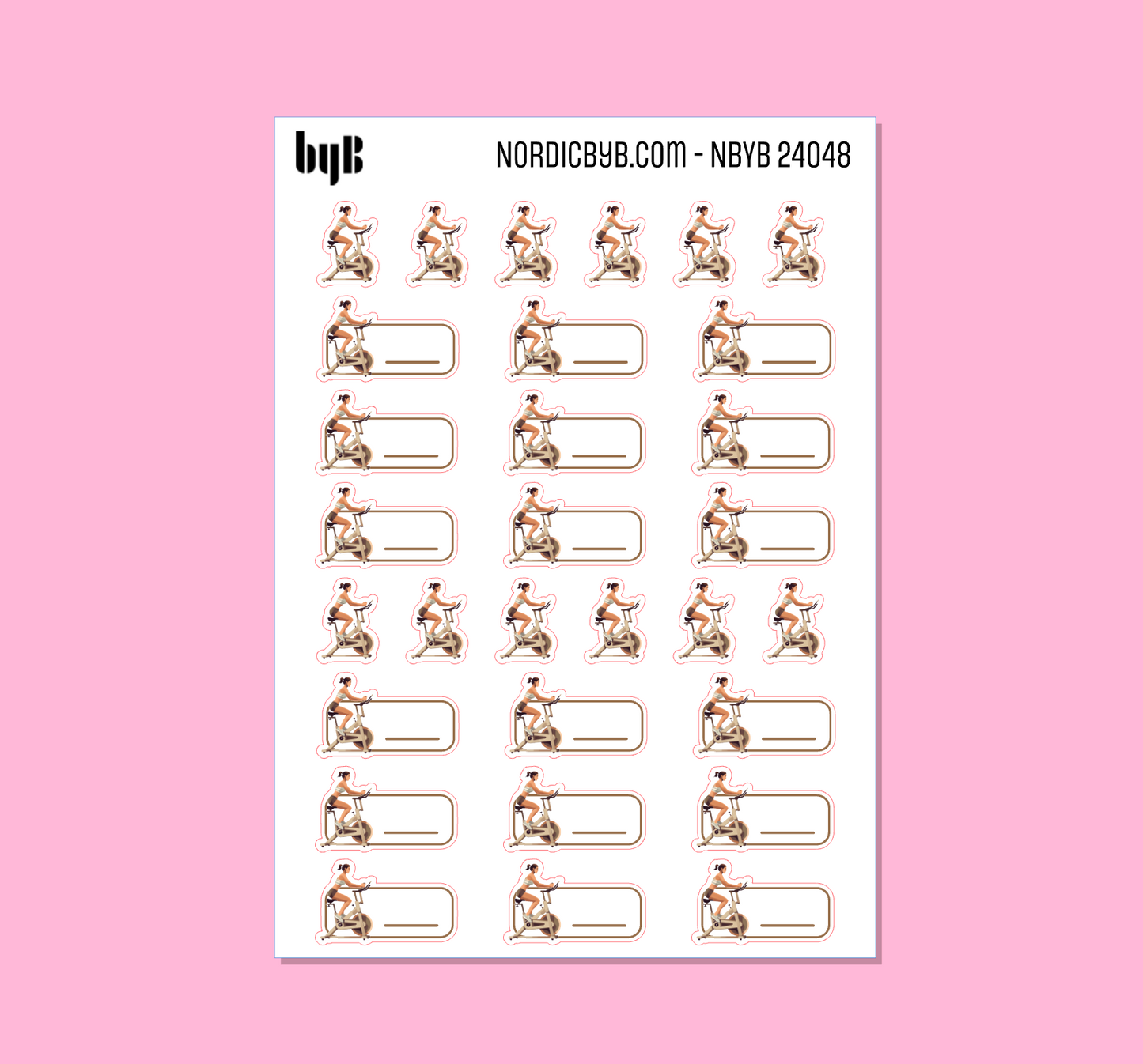 Cycling Tracker Sticker Sheet