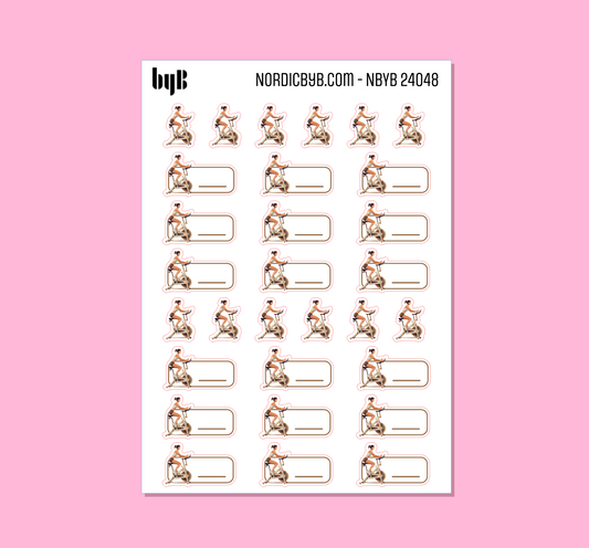Cycling Tracker Sticker Sheet