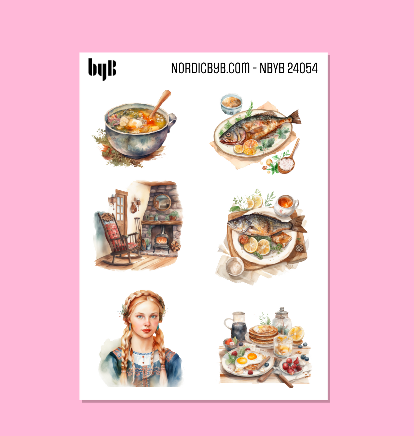 Fish Dishes Sticker Sheet