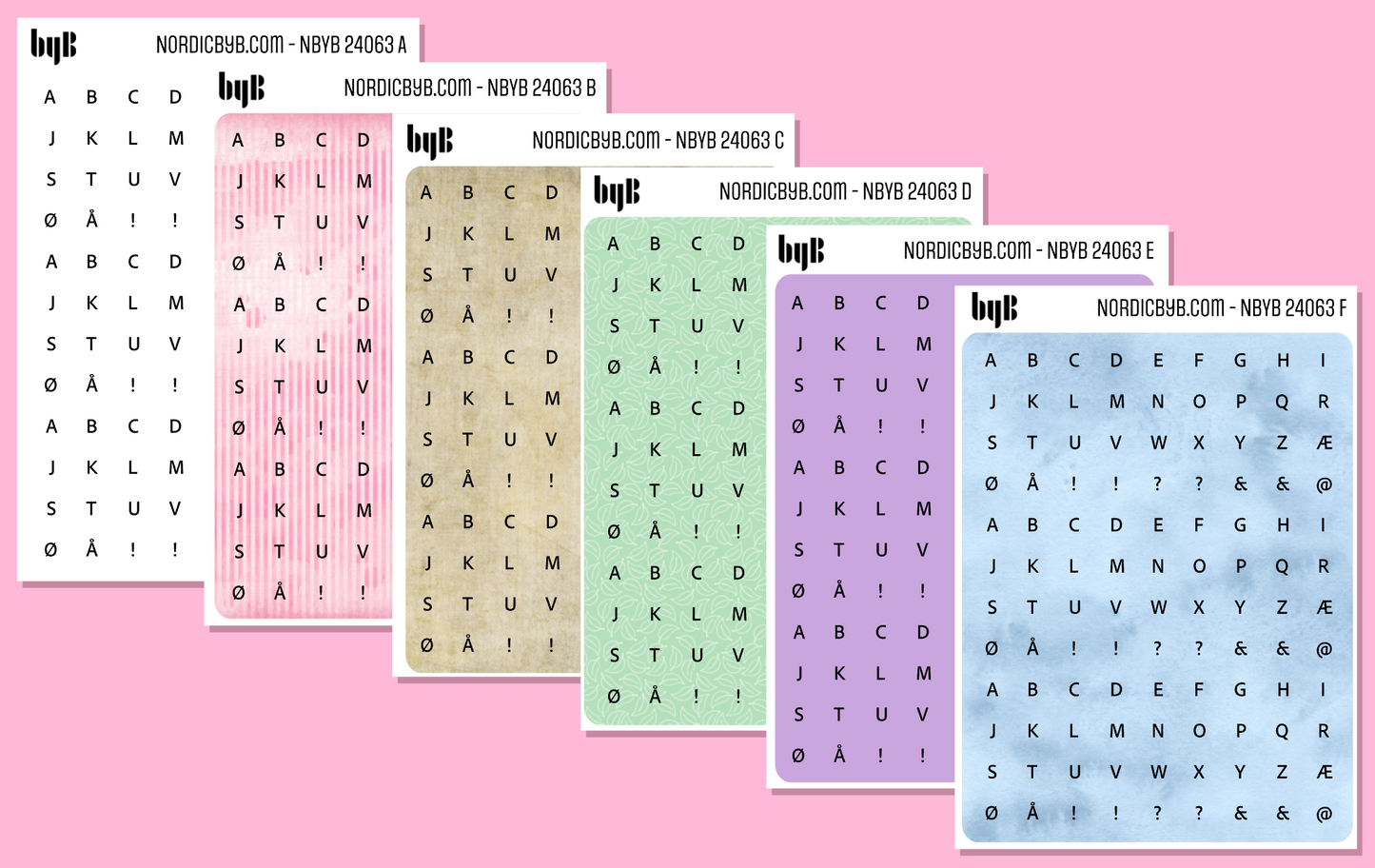 24063 NORWEGIAN ALPHABET STICKERS