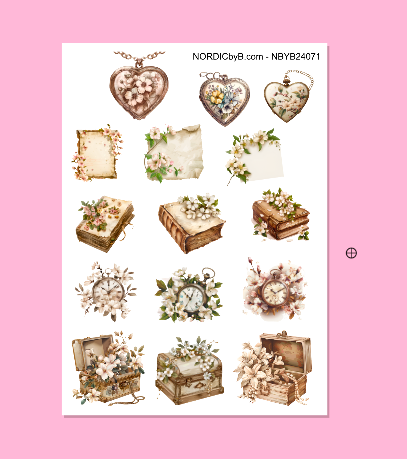 Vintage Decor Sticker Sheet