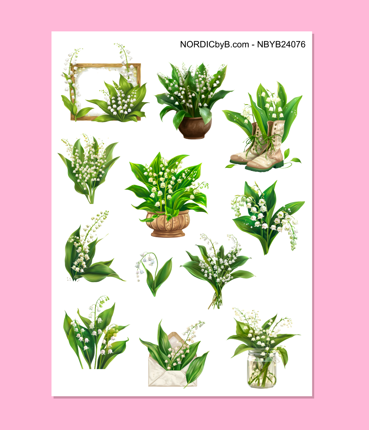 Lily Of the Valley Sticker Sheet