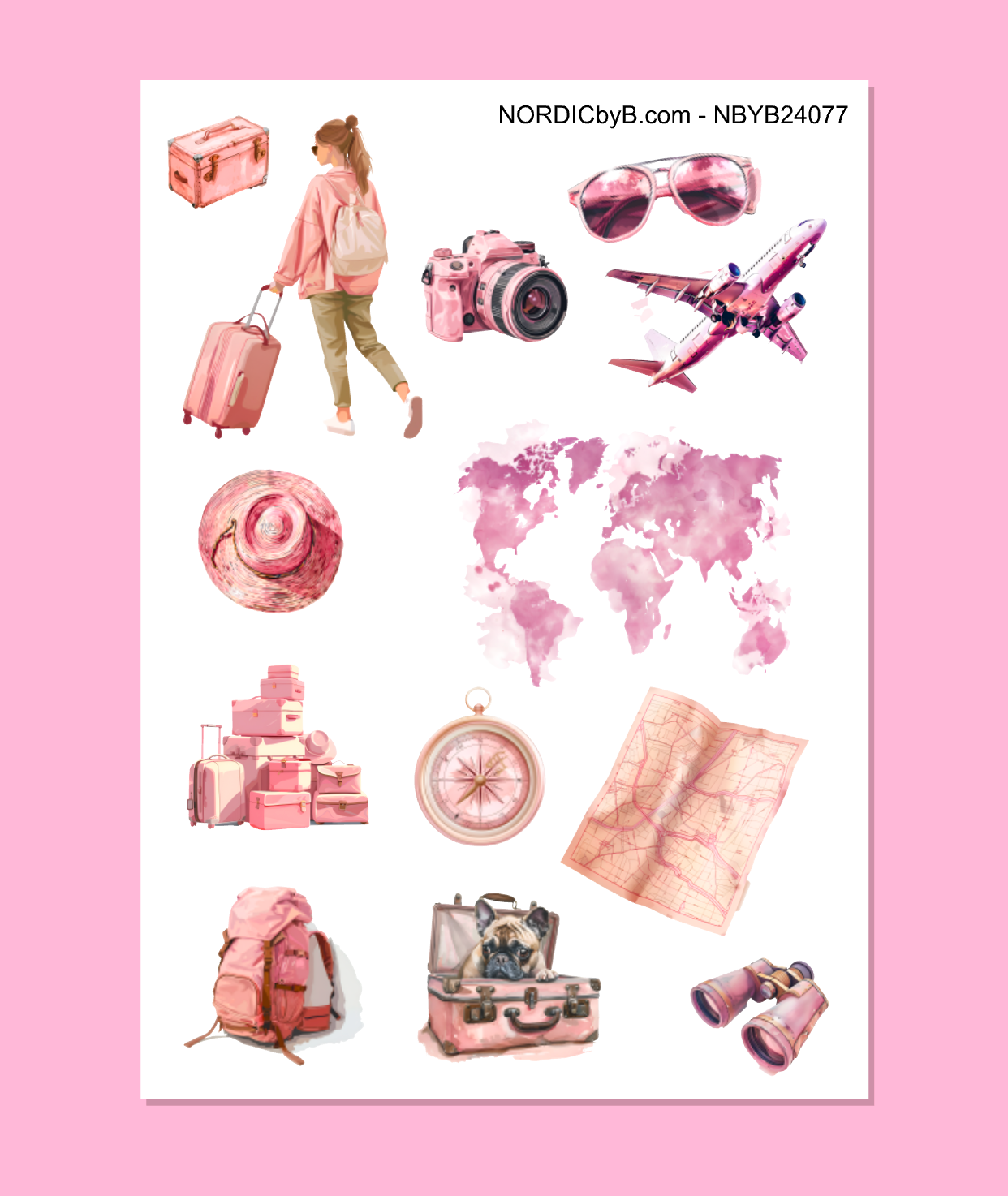 Travel Holiday Sticker Sheet