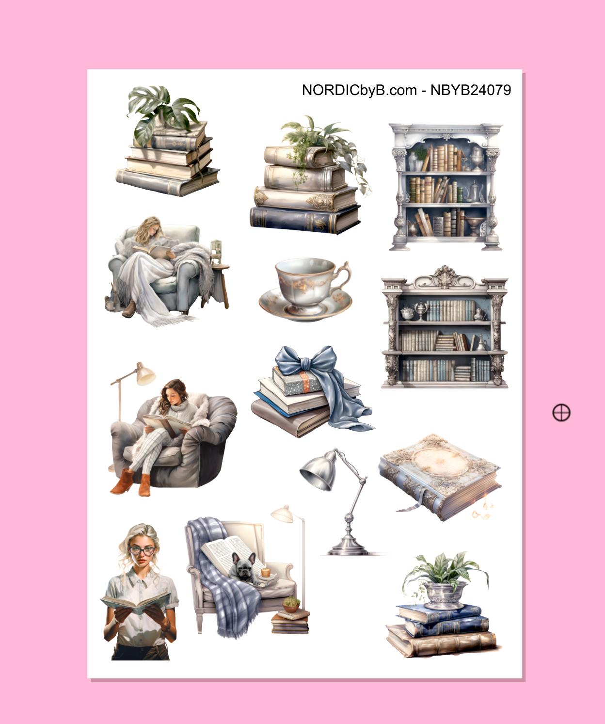 Books & Home Decor Sticker Sheet