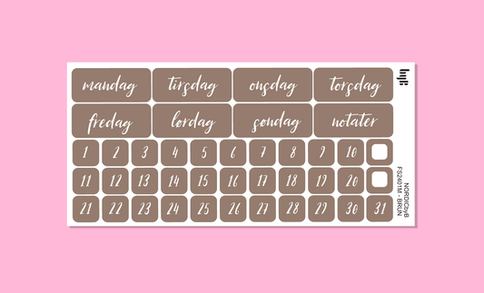 DAGER + DATOER - str Medium - 9 farger