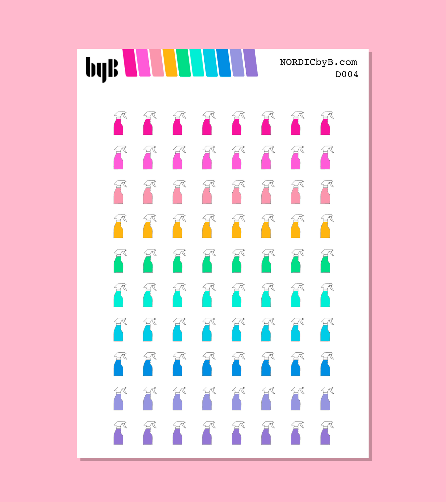 Colorful Doodle Icons - SPRAY BOTTLE