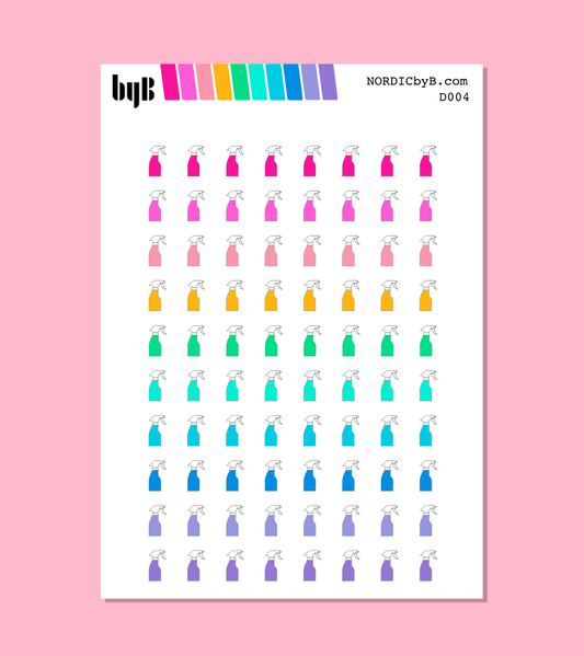 Colorful Doodle Icons - SPRAY BOTTLE