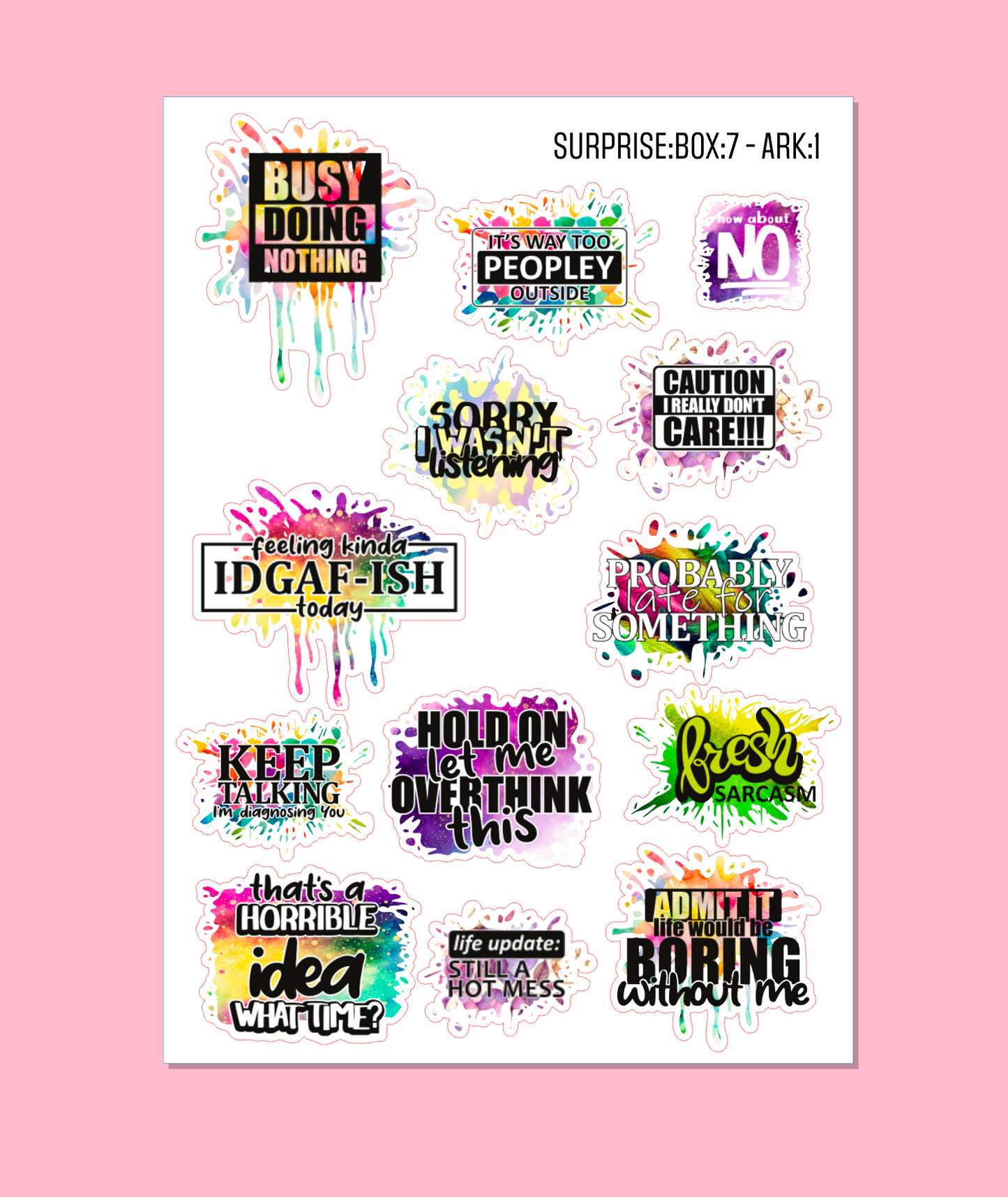 SURPRISE:BOX:7 STICKERS - JUNI 2024