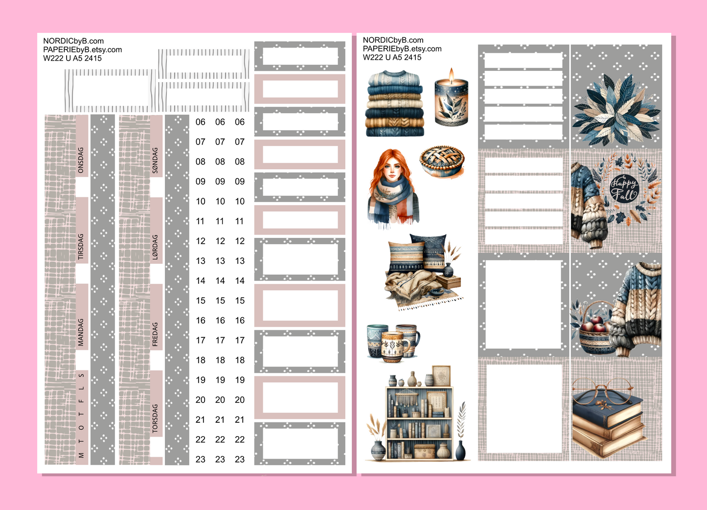 2415 Wonderland222 Unstacked A5 Cozy Blue Fall Books