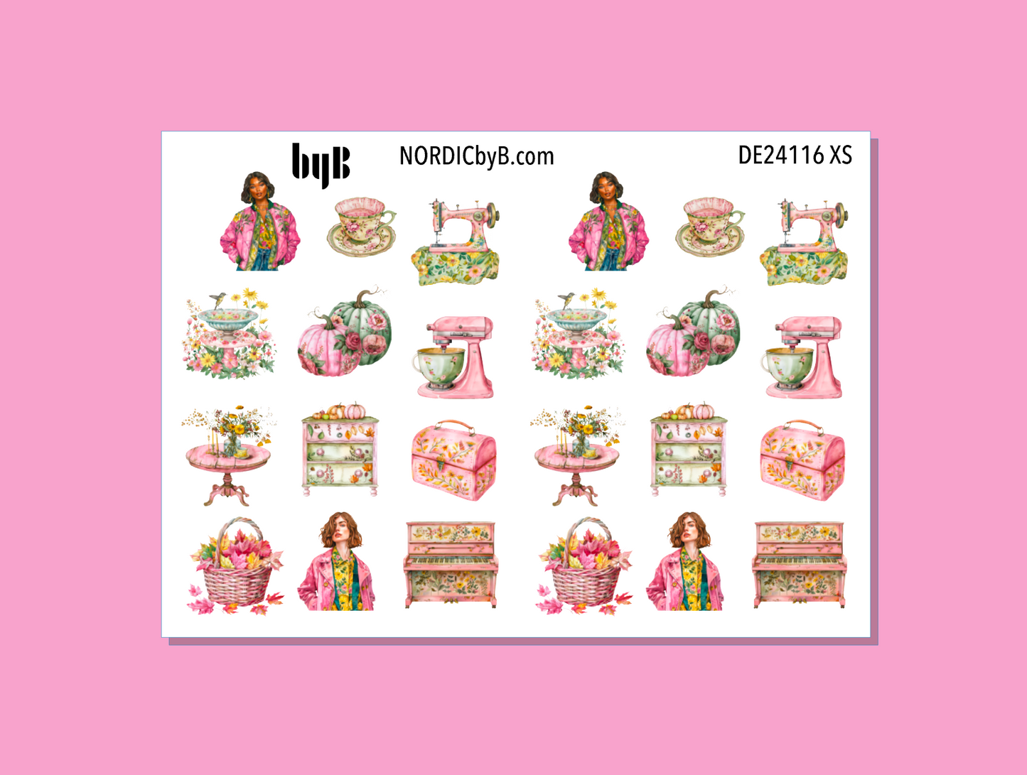 Vibrant Cozy Fall Sticker Sheet - Size: NORMAL & XS