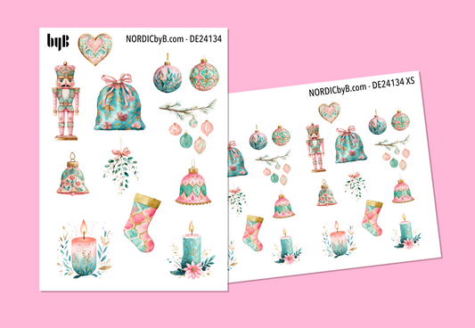 Pastell Christmas Sticker Sheet - Size: NORMAL & XS