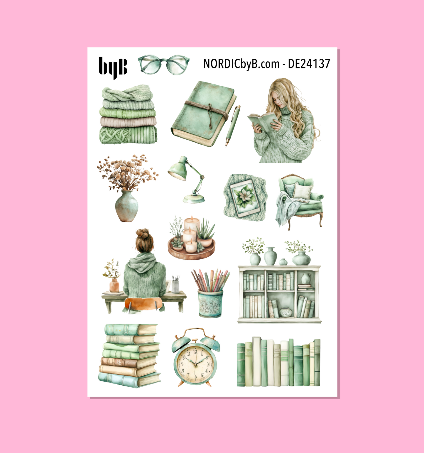 PLANNER GREEN Sticker Sheet
