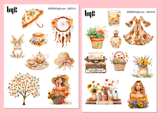 2 Boho Spring Sticker Sheets