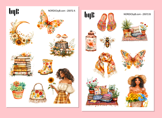 2 Boho Spring Sticker Sheets