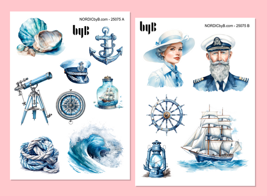 2 Nautical Sticker Sheets