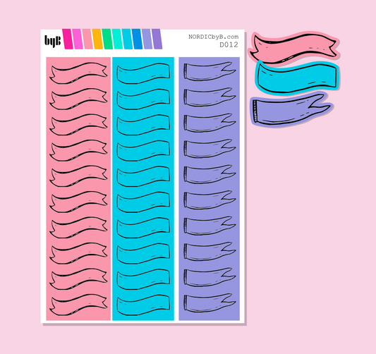 Colorful Doodle Icons - BANNERE / FLAGG