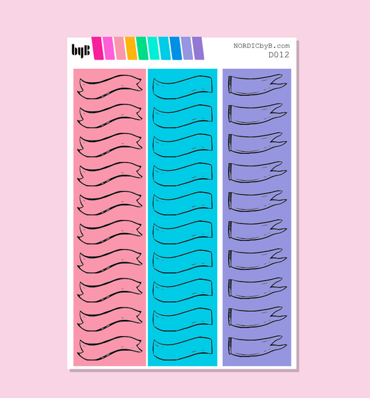 Colorful Doodle Icons - BANNERE / FLAGG