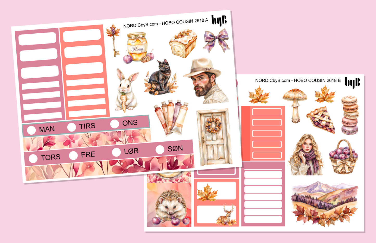 2618 Country Fall Hobonichi Techo Cousin Kit - 2 ark