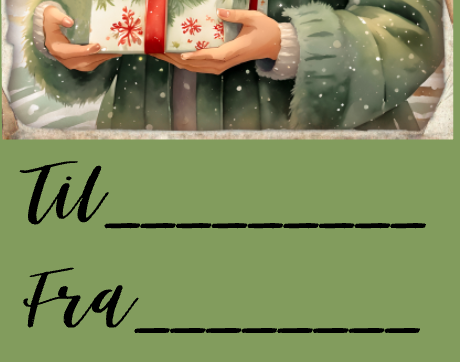 Til/Fra-klistermerker med 2 AV DINE BILDER - 2 ark