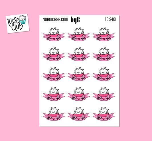 TUSSE HAPPY MAIL Banner Sticker Sheet