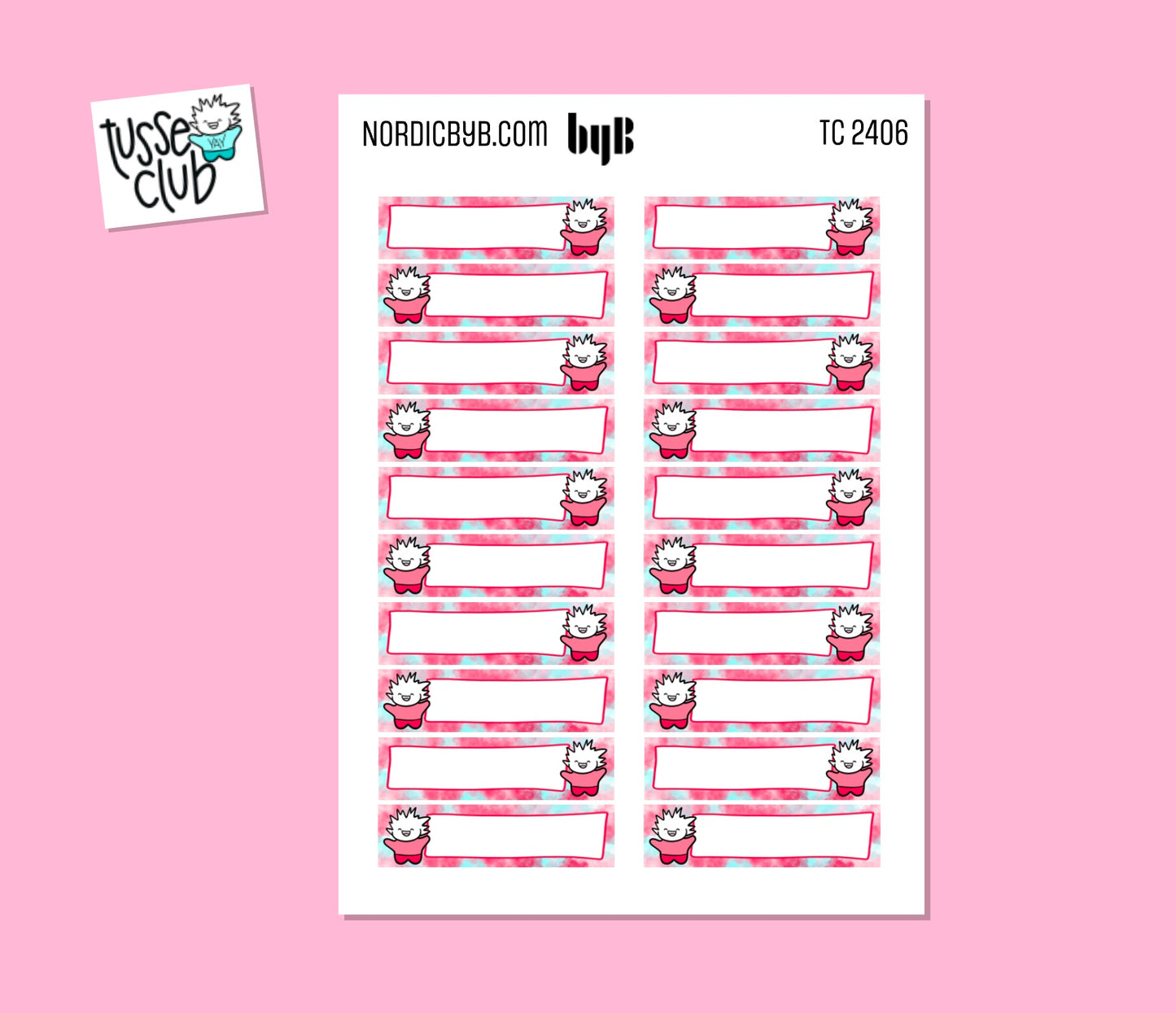 TUSSE SMALL LABEL Sticker Sheet