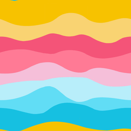 Cotton Poplin Fabric: Signature Color Waves - 0,5 m
