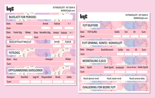 2604 FLYT-BUDSJETT for notatblokk - pakkedeal/enkeltark